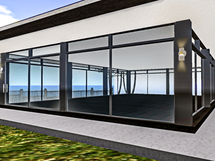 Second Life Marketplace Nova Homes N1B "The Glass House" (Boxed)